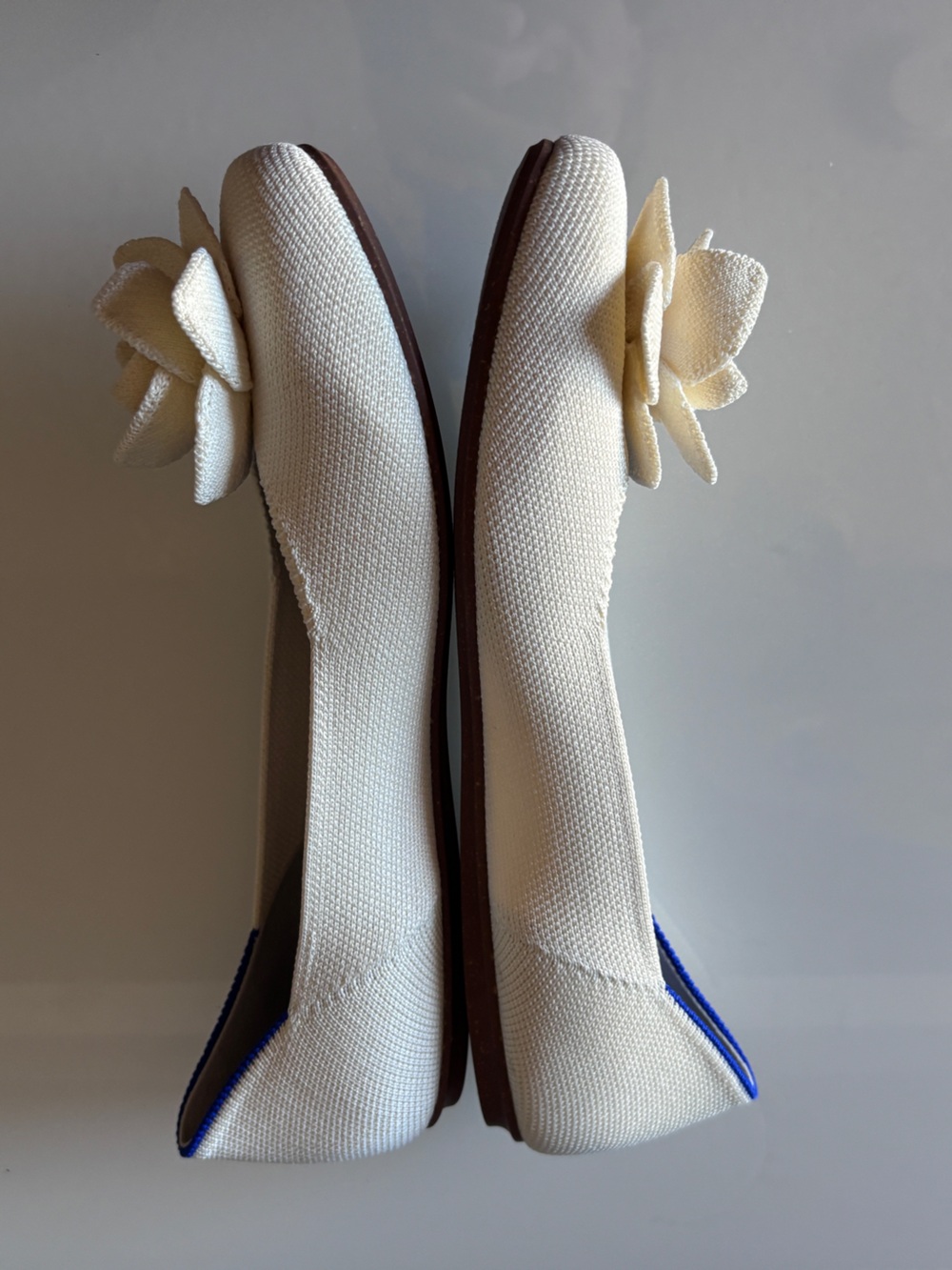 Rothy’s The Flower Flat Ivory Knit Ballet Flats NWOB Size 8 - Picture 7 of 8